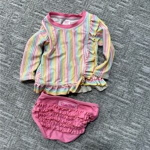 Colorful Striped Kids Bikini Set by RuffleButts